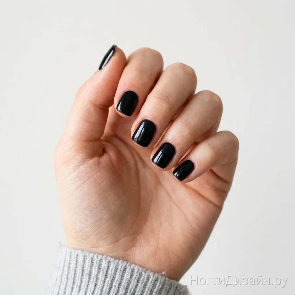 Mock Dark Short nail design