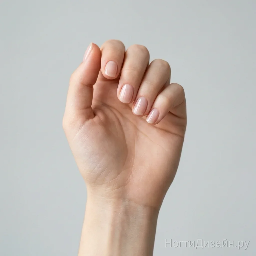 Маникюр soap nails, естественный глянец